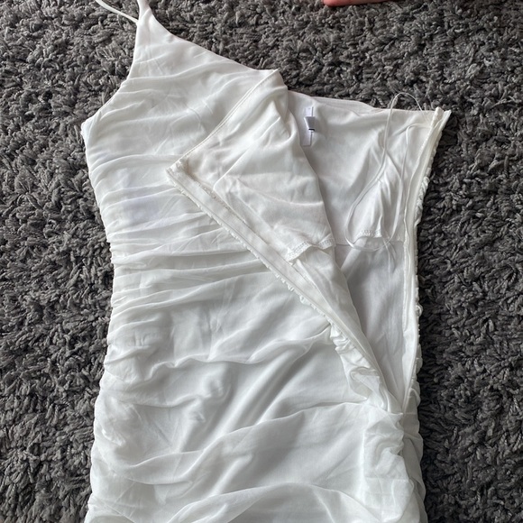 NWOT Princess Polly Jocasta White Mini Ruched Dress Size 2 - Picture 12 of 15